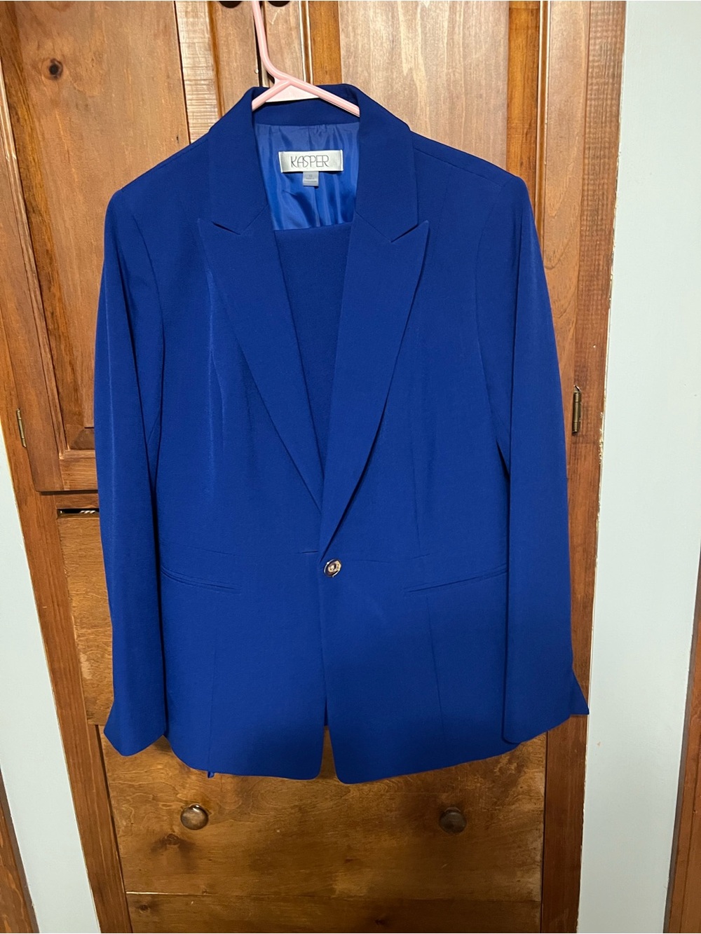 Kasper Women's Cobalt Blue Single-Button Blazer and Pants